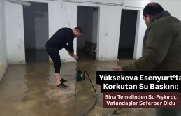 Yüksekova Esenyurt’ta Korkutan Su Baskını: Bina Temelinden Su Fışkırdı, Vatandaşlar Seferber Oldu