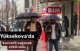 Yüksekova'da Kuvvetli Sağanak Etkili Oldu