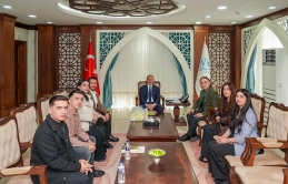 Rektör Prof. Dr. Musa Gençcelep ve HÜDET Üyelerinden Vali İbrahim Taşyapan’a Ziyaret