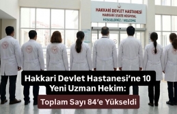 Hakkari Devlet Hastanesi’ne 10 Yeni Uzman Hekim: Toplam Sayı 84’e Yükseldi