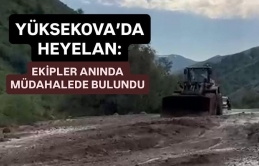 Yüksekova'da heyelan: Mezra yolu ulaşıma kapandı