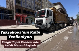 Yüksekova’nın Kalbi Yenileniyor: Cengiz Topel Caddesi’nde Asfalt Mesaisi Başladı
