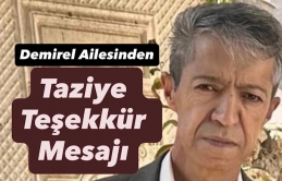 Demirel Ailesinden Taziye Teşekkür Mesajı
