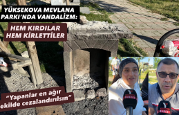 Yüksekova Mevlana Parkı’nda Vandalizm: Hem Kırdılar Hem Kirlettiler