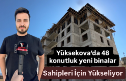 Yüksekova’da vatandaşlar için 48 konutluk binaların yapımına devam ediyor