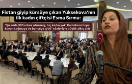 Fistan giyip kürsüye çıkan Yüksekova’nın ilk kadın çiftçisi Esma Sırma: 