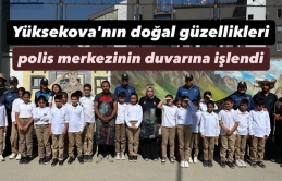 Yüksekova'nın doğal güzellikleri polis merkezinin duvarlarına işlendi
