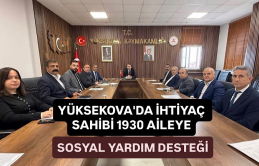Yüksekova'da ihtiyaç sahibi 1930 aileye sosyal yardım desteği