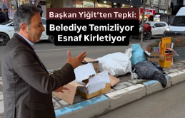 Yüksekova çarşısında tepki çeken görüntü: Belediye temizliyor, esnaf kirletiyor!