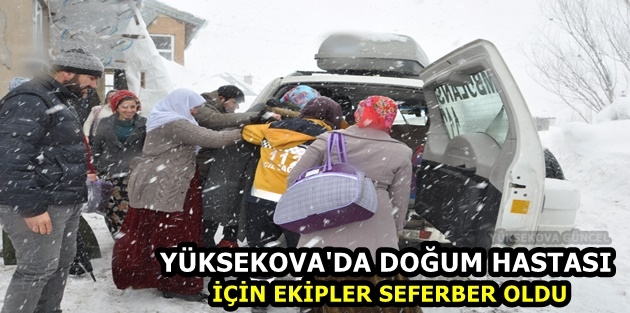 Yüksekova'da Doğum Hastası İçin Ekipler Seferber Oldu