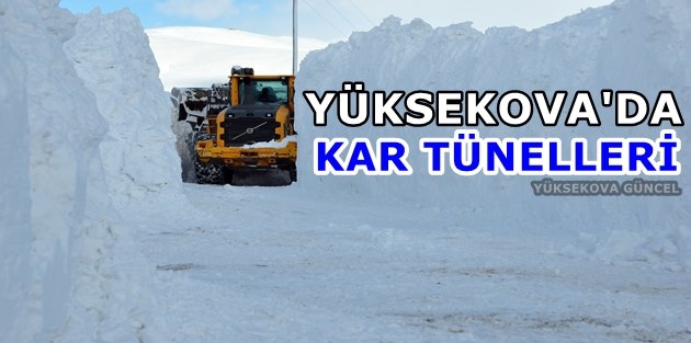 Yüksekova'da Kar Tünelleri
