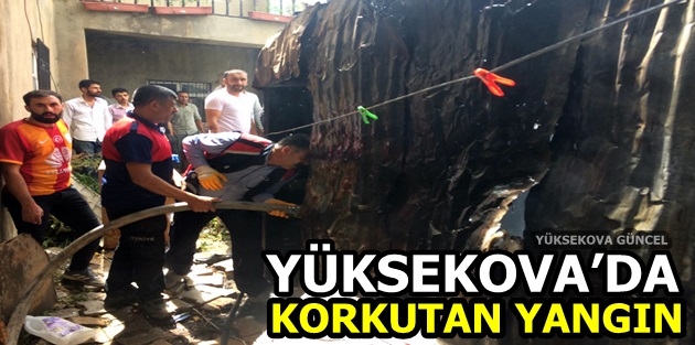 Yüksekova’da Korkutan Yangın  