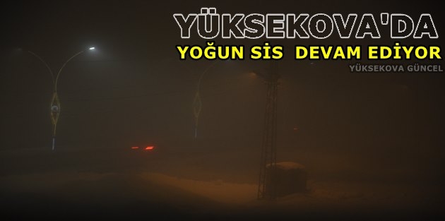 Yüksekova'da Yoğun Sis Devam Ediyor