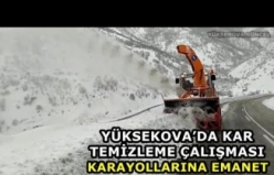 Yüksekova’da Kar Temizleme Çalışması Karayollarına Emanet