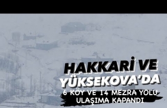 Hakkari ve Yüksekova'da 6 köy ve 14 mezra yolu ulaşıma kapandı