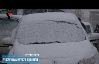 Yüksekova Beyaza Büründü