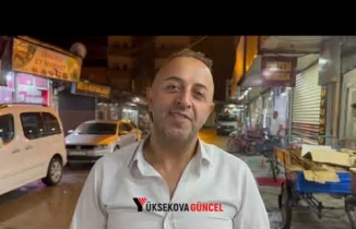 Yüksekova'da Akşam Yağan Yağmur Sevindirdi