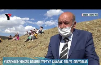 Yüksekova: Yüksek Rakımlı Dağa Çıkarak EBA'ya Giriyorlar