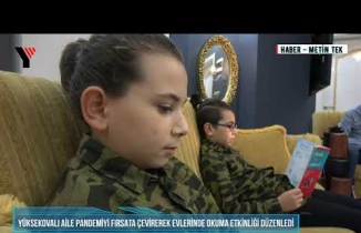 Yüksekovalı Aile Pandemiyi Fırsata Çevirerek Evlerinde Okuma Etkinliği Düzenledi